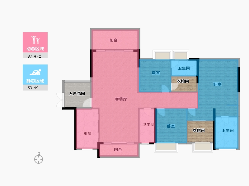 广东省-韶关市-沙湖天上虹-154.79-户型库-动静分区