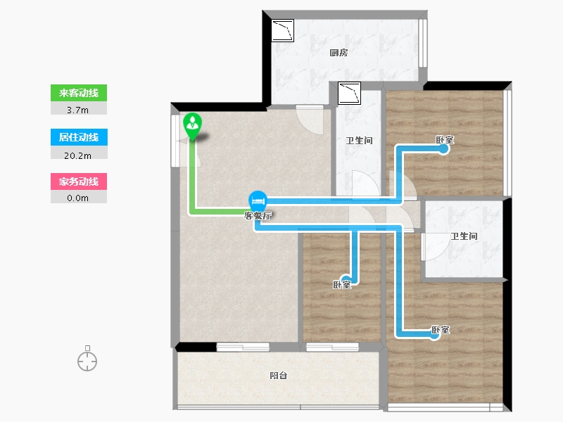 广东省-深圳市-大悦城·天玺壹号-83.54-户型库-动静线