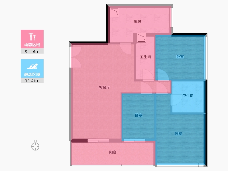 广东省-深圳市-大悦城·天玺壹号-83.54-户型库-动静分区