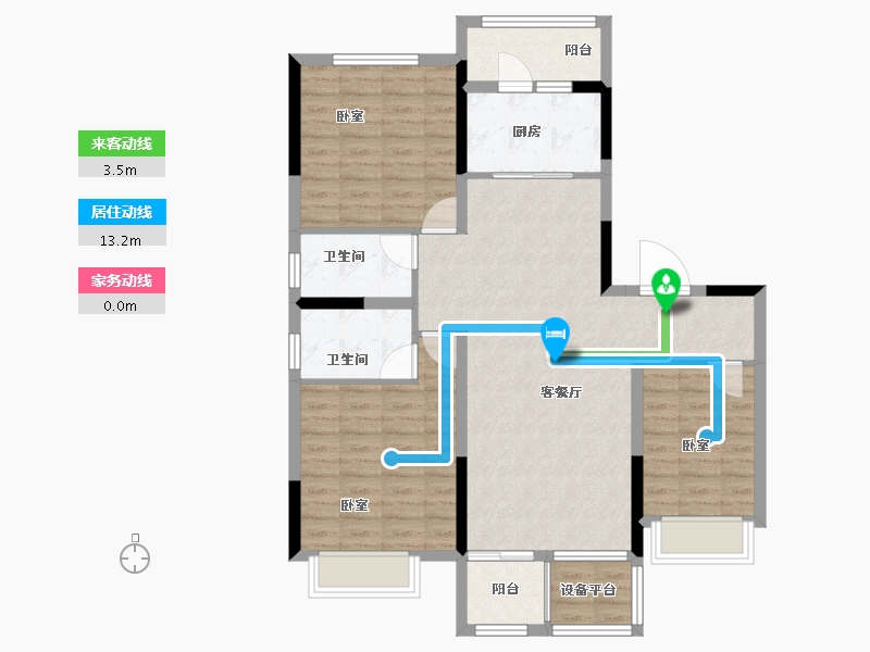 广东省-汕头市-汕头碧桂园-99.00-户型库-动静线