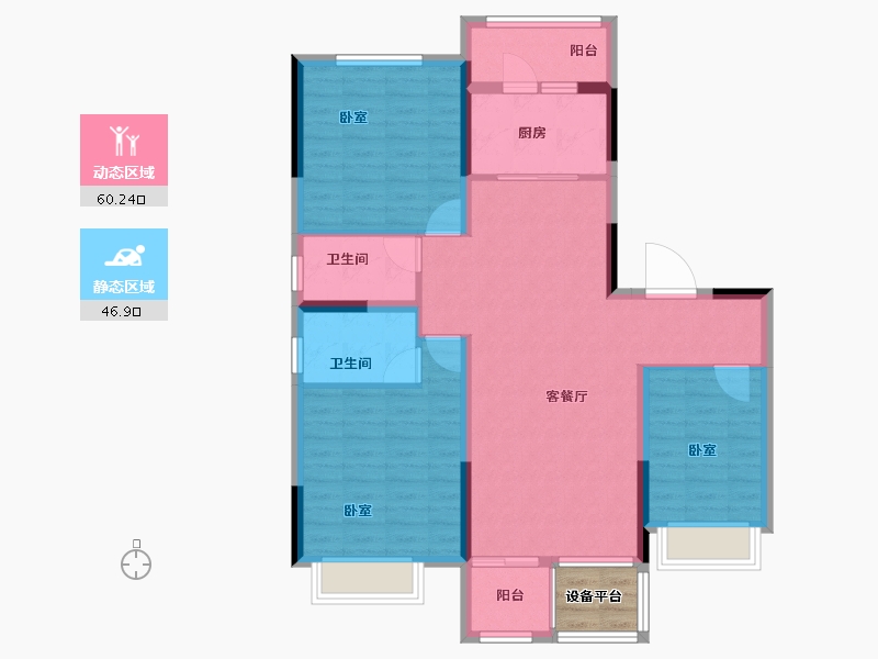 广东省-汕头市-汕头碧桂园-99.00-户型库-动静分区