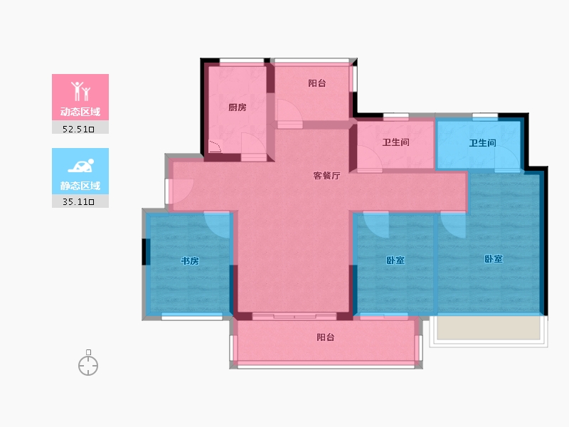 广东省-广州市-融创滨江粤府-77.53-户型库-动静分区