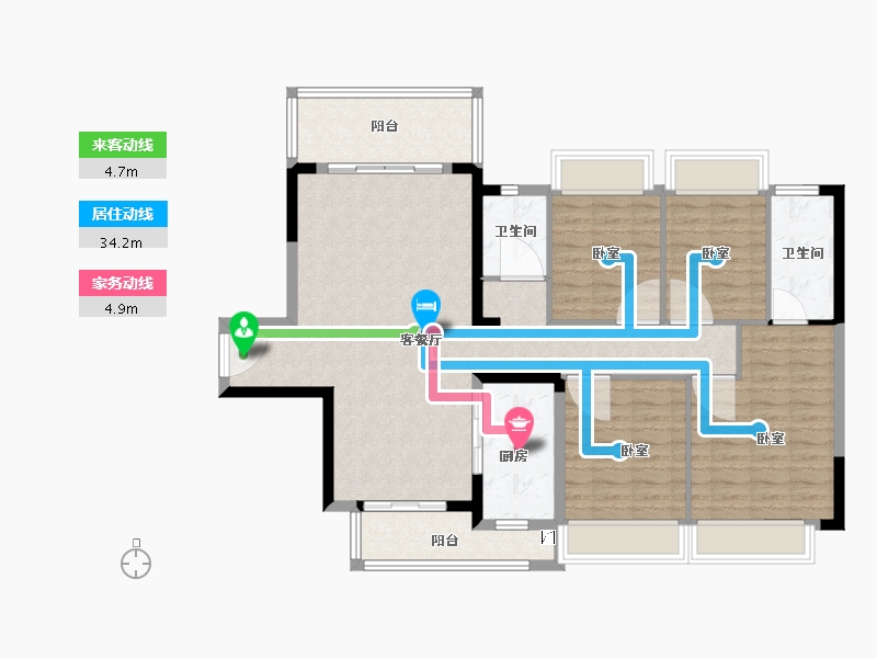 广东省-梅州市-奥园敏捷锦绣银湾-112.22-户型库-动静线