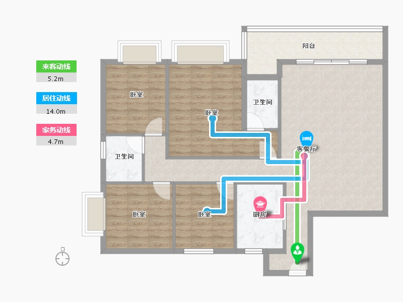 广东省-河源市-育茗.龙福家园-105.07-户型库-动静线