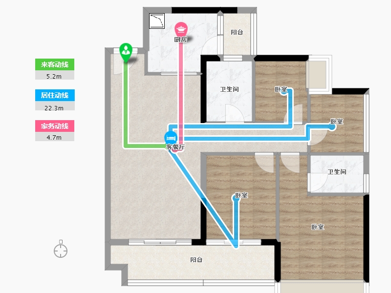 广东省-广州市-滨江首府-95.97-户型库-动静线