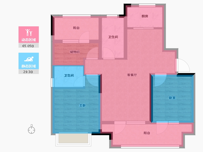 山东省-青岛市-城投南信天骄观澜-83.12-户型库-动静分区