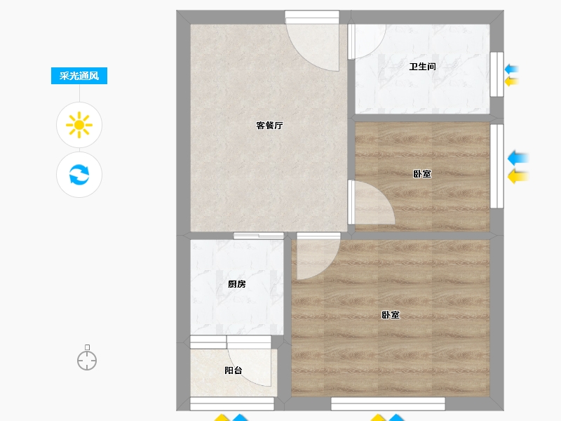 湖南省-长沙市-鑫苑名家-34.27-户型库-采光通风