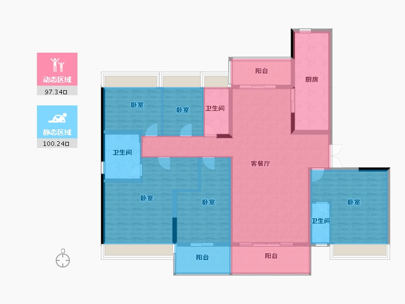 广东省-湛江市-碧桂园三期.盛世名门-179.91-户型库-动静分区