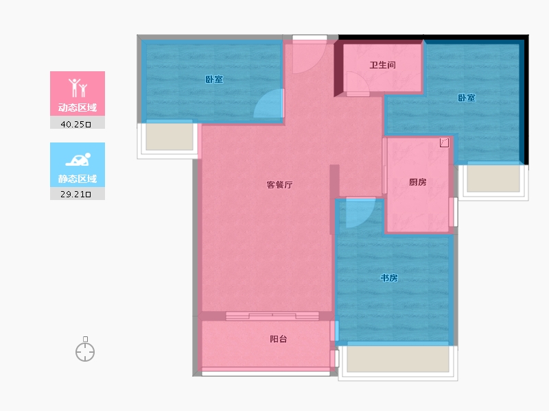 广东省-江门市-海涛名轩-61.94-户型库-动静分区