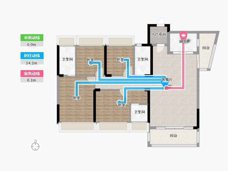 广东省-梅州市-御园江南-123.11-户型库-动静线