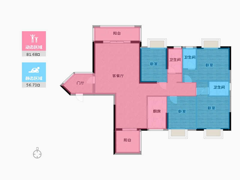 广东省-梅州市-锦绣湾-124.91-户型库-动静分区