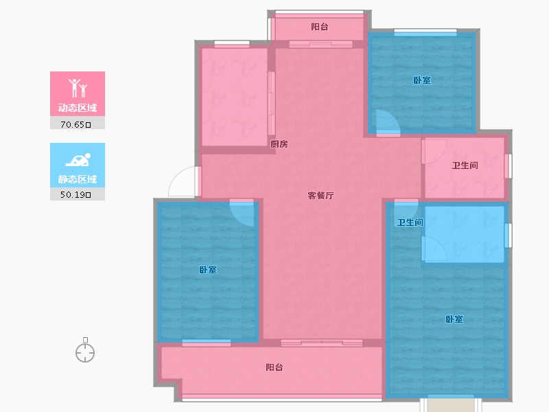 安徽省-黄山市-府前花园-108.01-户型库-动静分区