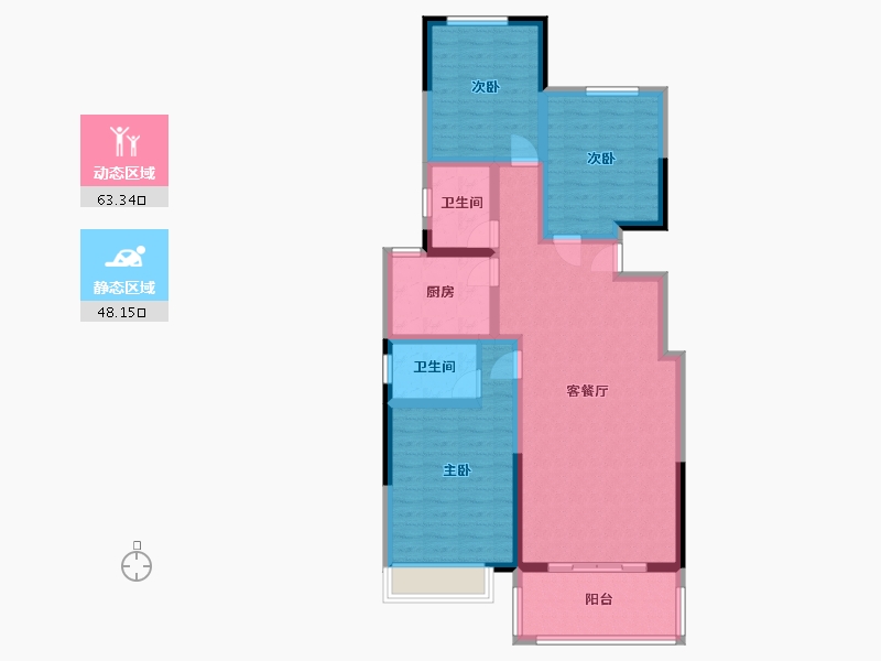 陕西省-西安市-唐樾六和坊-99.33-户型库-动静分区