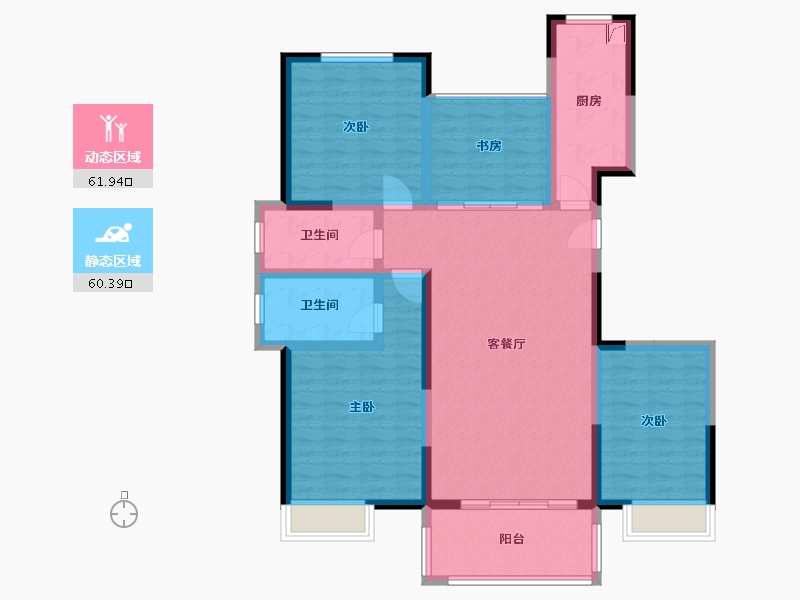 陕西省-西安市-唐樾六和坊-109.03-户型库-动静分区