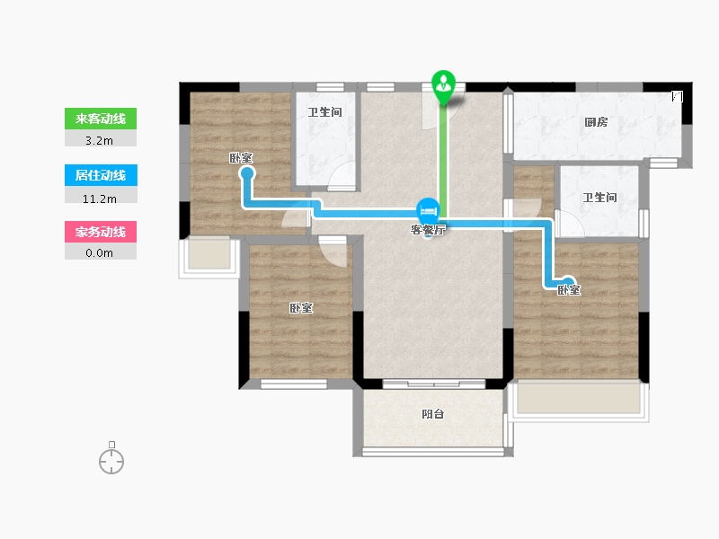 广东省-江门市-大华博富御潭江-78.00-户型库-动静线