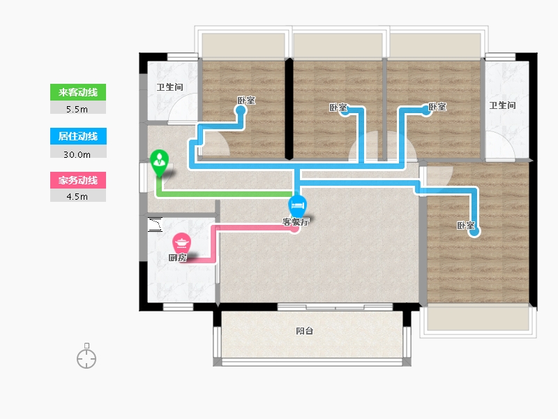 广东省-广州市-时代雁山湖（鹤山）-94.00-户型库-动静线