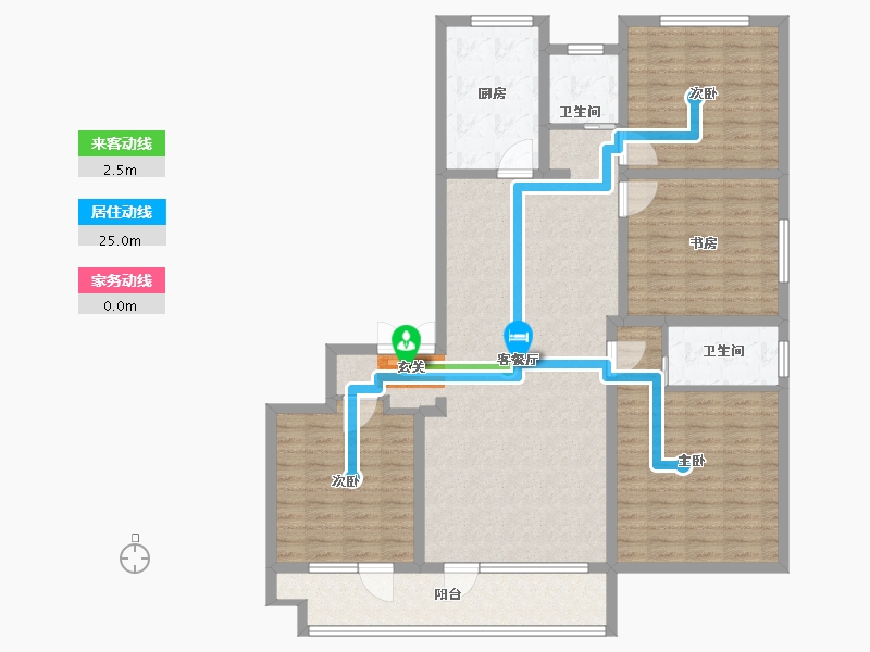 山东省-泰安市-中南樾府-138.01-户型库-动静线