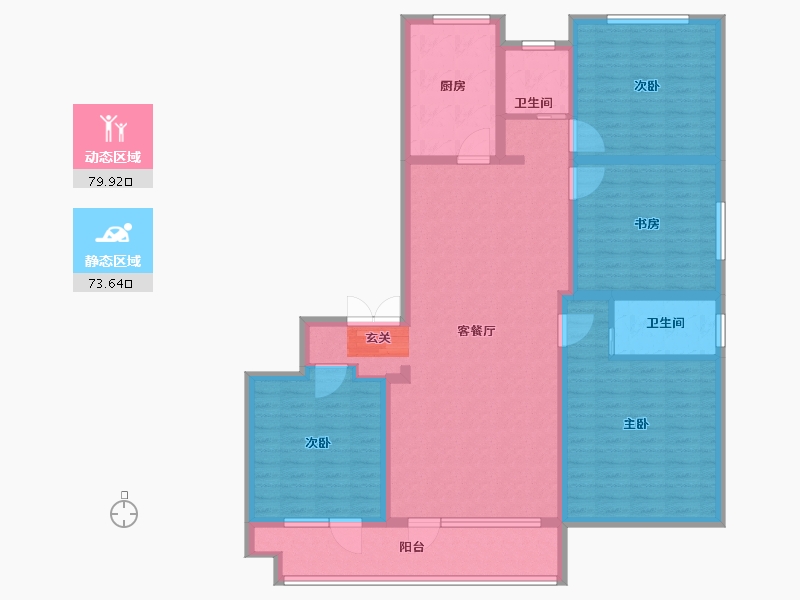 山东省-泰安市-中南樾府-138.01-户型库-动静分区