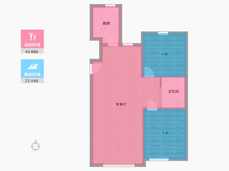 吉林省-长春市-万隆璟堂-65.68-户型库-动静分区