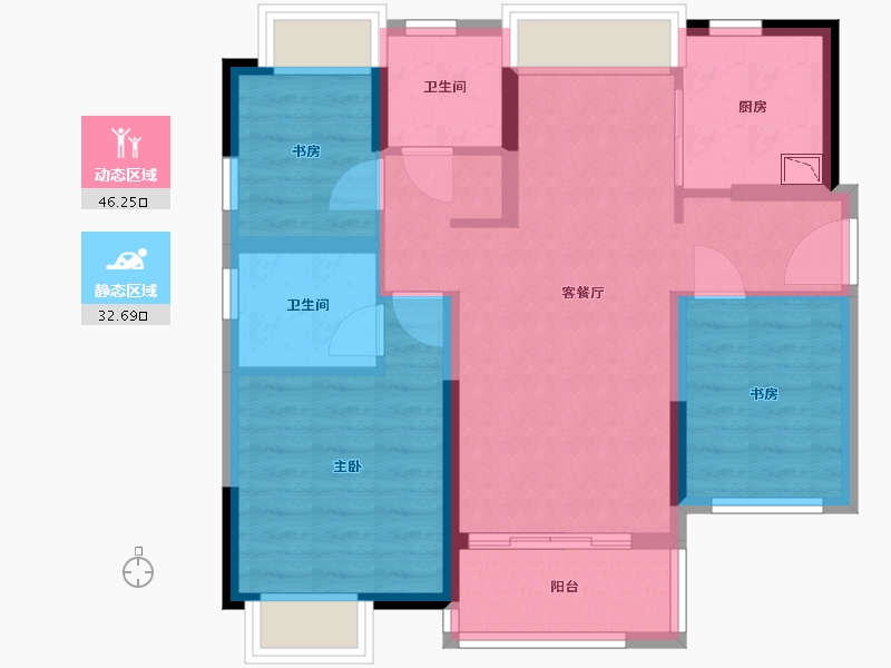 广东省-广州市-融创岚樾臺-69.16-户型库-动静分区