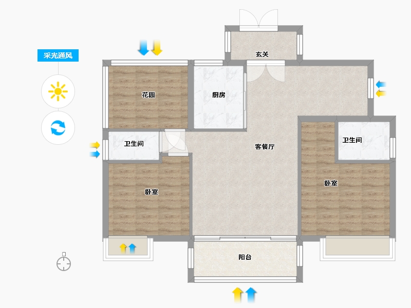 湖南省-郴州市-东江印象-94.00-户型库-采光通风