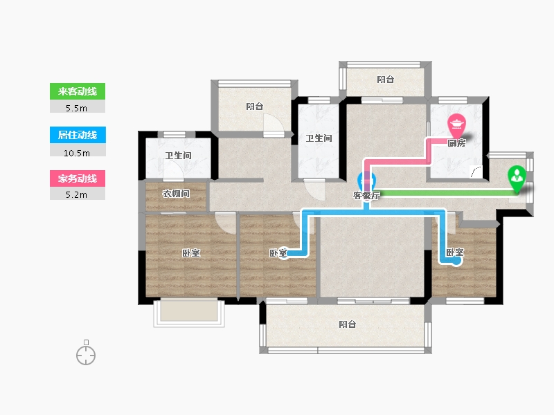 广东省-梅州市-融创奥园玖珑台-97.04-户型库-动静线