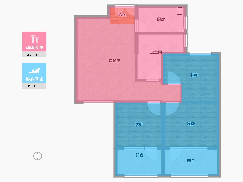 山东省-泰安市-中南樾府-78.00-户型库-动静分区