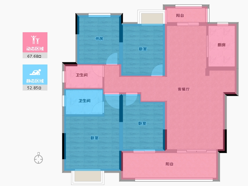 湖南省-长沙市-长沙亿达智造小镇-107.89-户型库-动静分区