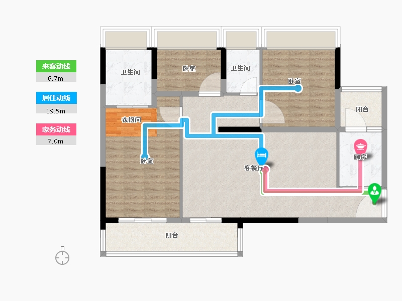 广东省-广州市-粤海拾桂府-103.77-户型库-动静线