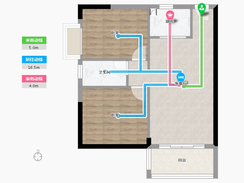 广东省-惠州市-海伦堡海伦虹-60.07-户型库-动静线