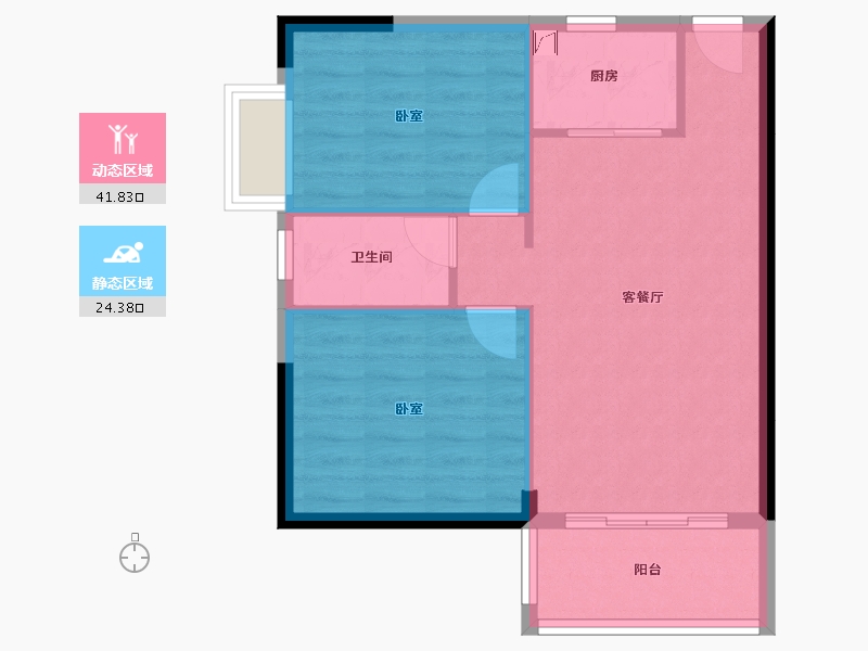 广东省-惠州市-海伦堡海伦虹-60.07-户型库-动静分区