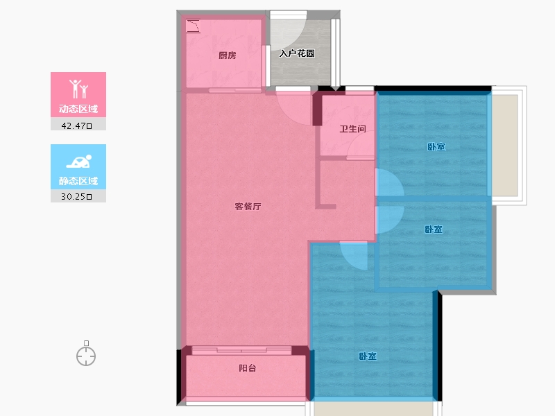 广东省-广州市-富力悦禧花园-69.00-户型库-动静分区