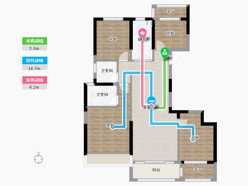 浙江省-温州市-朝阳嘉园-97.61-户型库-动静线