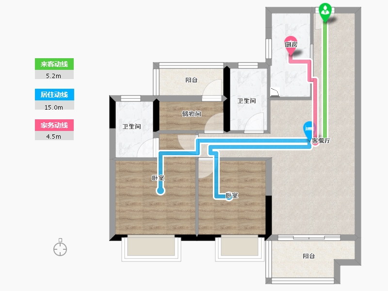 广东省-广州市-实地蔷薇熙岸-71.01-户型库-动静线