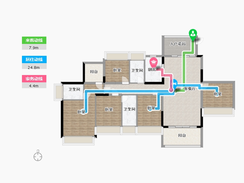 广东省-深圳市-深圳东星河丹堤-148.24-户型库-动静线