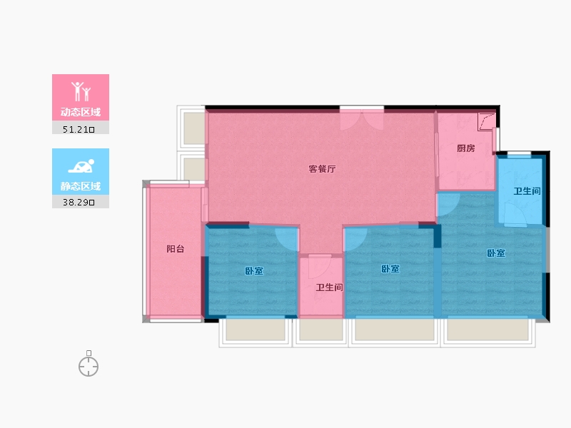 广东省-湛江市-名雅居学府里-80.68-户型库-动静分区