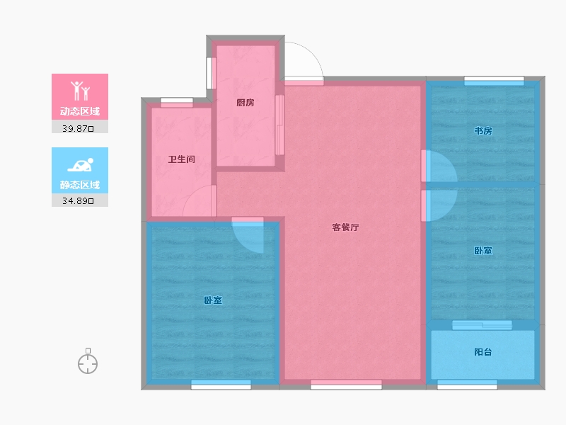 安徽省-黄山市-金瓯徽府-66.66-户型库-动静分区