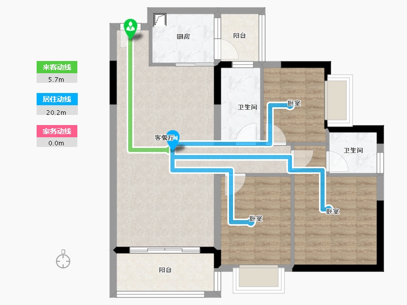 广东省-惠州市-海伦堡海伦虹-80.49-户型库-动静线