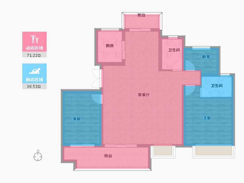 安徽省-黄山市-嘉源十九著-97.00-户型库-动静分区