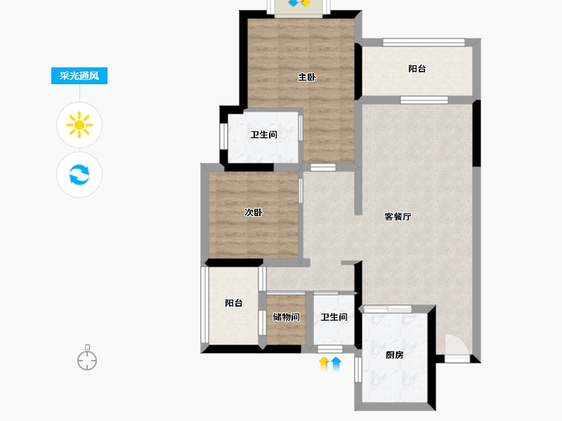 四川省-成都市-蜀州府-75.16-户型库-采光通风