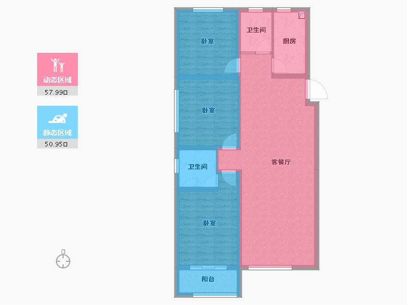 山东省-潍坊市-恒信·金玉豪府-98.00-户型库-动静分区