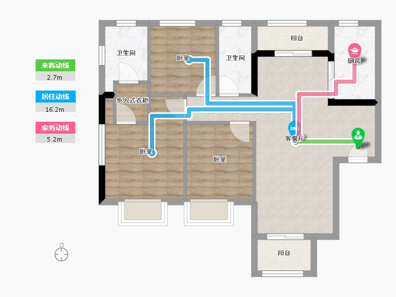 陕西省-西安市-西安深国投中心-76.29-户型库-动静线