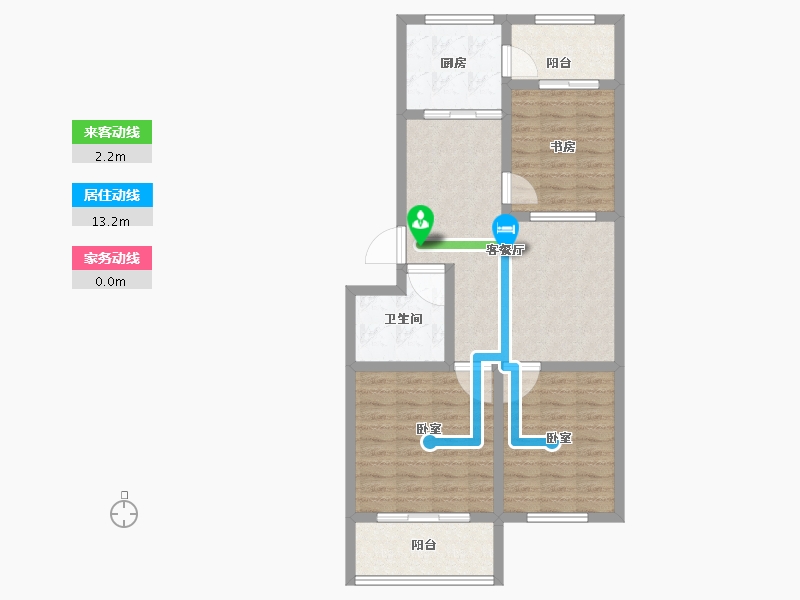 山东省-潍坊市-银河花园C区二期-82.00-户型库-动静线