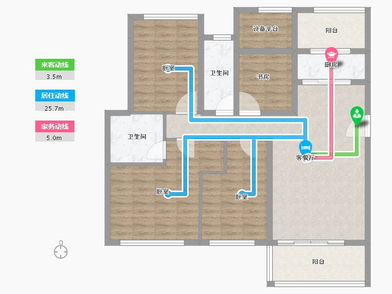 广东省-汕头市-御海天韵雅园-104.03-户型库-动静线