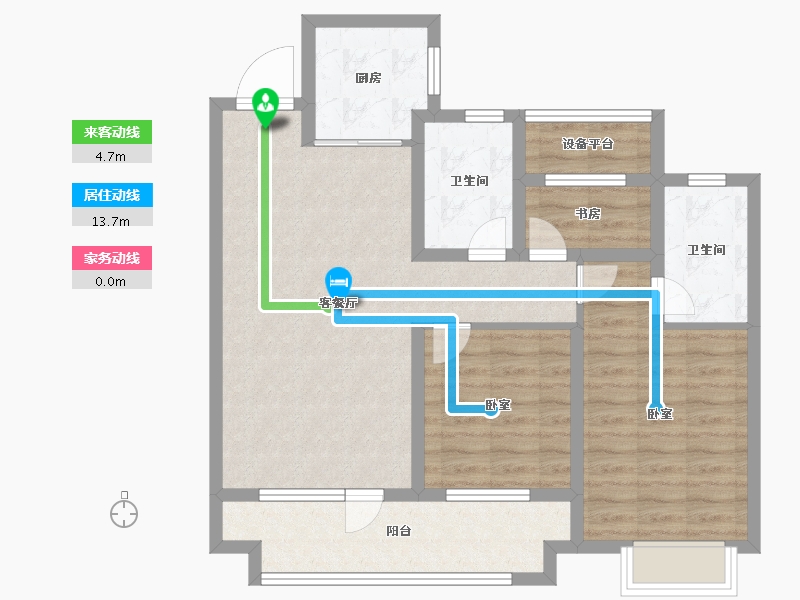 山东省-济宁市-保利·和府-84.00-户型库-动静线