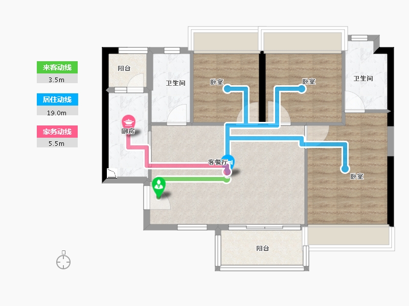 广东省-广州市-富力悦禧花园-78.00-户型库-动静线