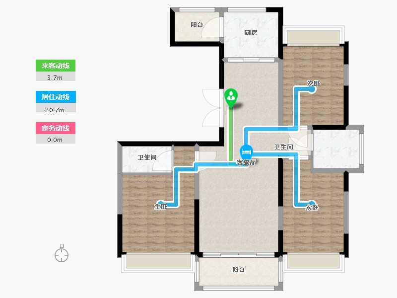 陕西省-西安市-唐樾六和坊-114.00-户型库-动静线