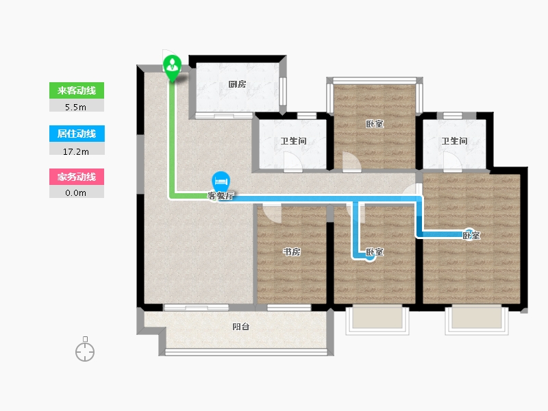 江苏省-镇江市-恒泰·蓝湾-99.99-户型库-动静线