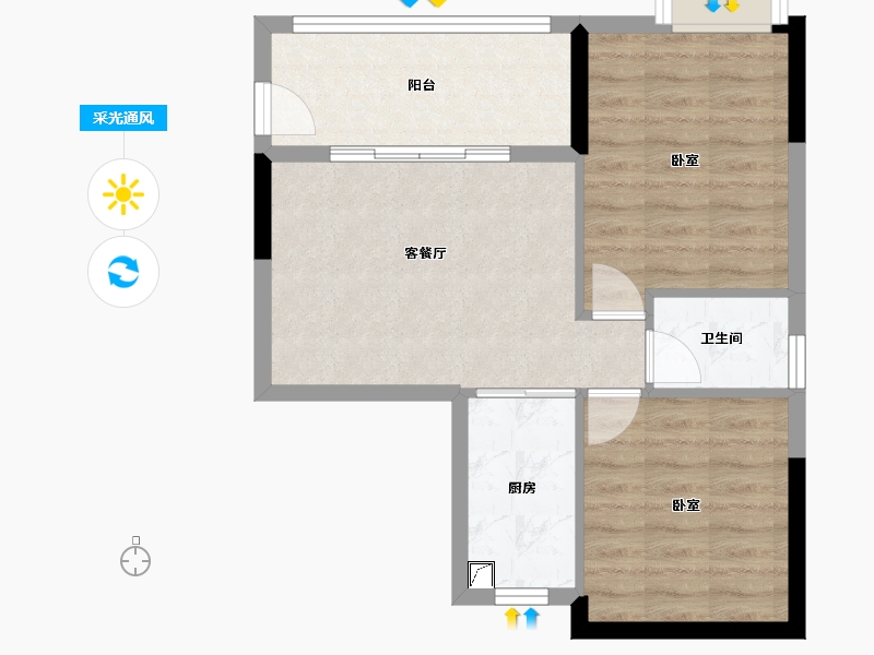 广东省-惠州市-海伦堡海伦虹-55.11-户型库-采光通风