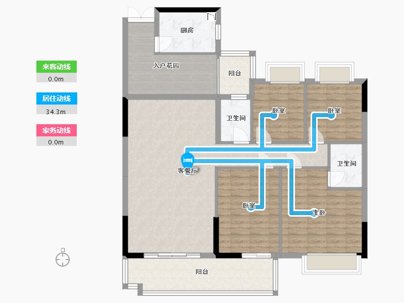 广东省-广州市-名城御景世嘉-125.95-户型库-动静线